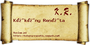 Kökény Renáta névjegykártya