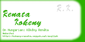 renata kokeny business card